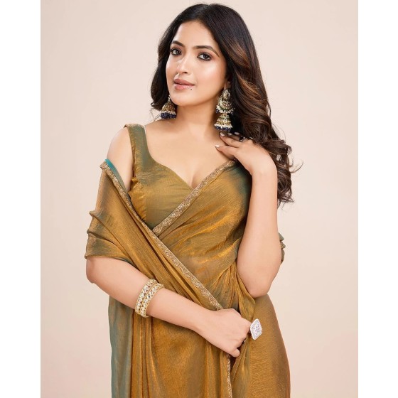 Embroidered Georgette Saree