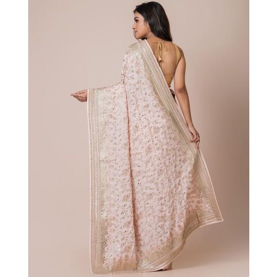Embroidered Georgette Saree